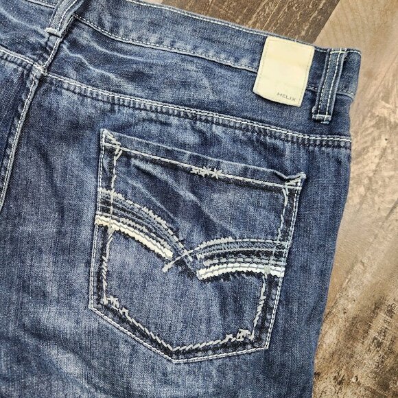 Vintage Mens Helix size 38x30 Bootcut Mid Rise Denim Jeans Y2K USA - Picture 3 of 9